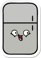 sticker of a cute cartoon fridge  zer png