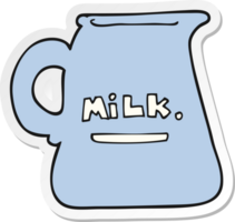 sticker of a cartoon milk jug png