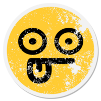 staring face circular sticker png