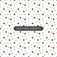 Coloured stars pattern background with seamless patern style vector
