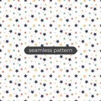 Coloured stars pattern background with seamless patern style vector