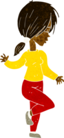 tecknad flicka dansa png