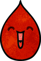 hand drawn quirky cartoon emotional blood drop png