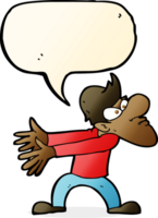 cartoon annoyed man gesturing with speech bubble png