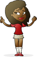 cartoon woman with idea png