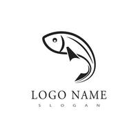 Fish logo template element symbol vector