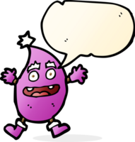 cartoon funny creature with speech bubble png