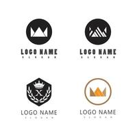 Crown Logo Template icon illustration design vector