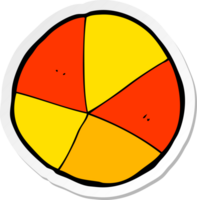 klistermärke av en tecknad boll png