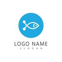 Fish logo template element symbol vector