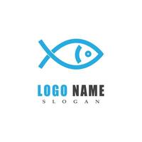 Fish logo template element symbol vector