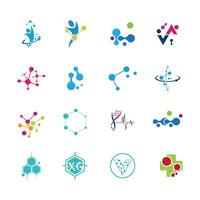 Molecule symbol logo template illustration design vector