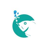 Fish logo template element symbol vector