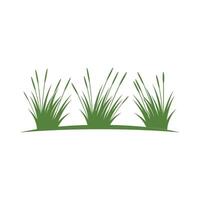 Grass logo template element and symbol vector