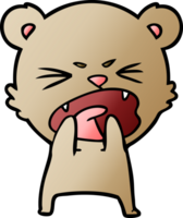 urso de desenho animado com fome png