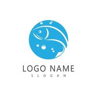 Fish logo template element symbol vector