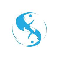 Fish logo template element symbol vector