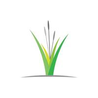 Grass logo template element and symbol vector