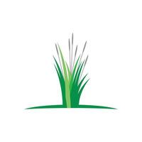 Grass logo template element and symbol vector