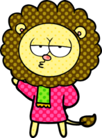 león aburrido de dibujos animados png