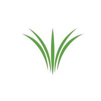 Grass logo template element and symbol vector