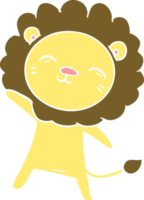 flat color style cartoon lion png