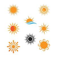Sun logo template symbol design vector
