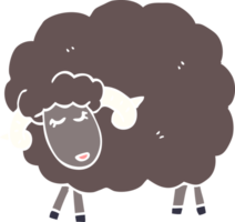 dessin animé doodle mouton noir png