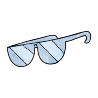 hand textured cartoon glasses png