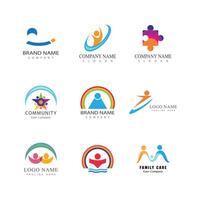 Community, network and social logo people design vector