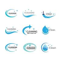 Cleaning logo template symbol design vector