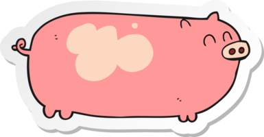 sticker of a cartoon pig png