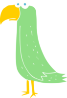 ilustración de color plano de loro png