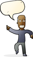Cartoon wütender alter Mann mit Sprechblase png