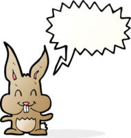 Cartoon-Kaninchen mit Sprechblase png