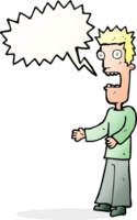 cartoon man freaking out with speech bubble png