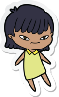 sticker of a cartoon woman png