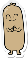 sticker of a cartoon sausage png