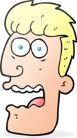 hand drawn cartoon shocked man png