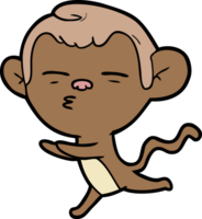 cartoon suspicious monkey png