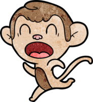 shouting cartoon monkey running png