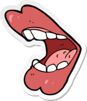 sticker of a cartoon mouth png