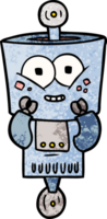 robot de dessin animé heureux png