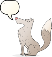 mão desenhado discurso bolha desenho animado Lobo png