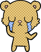 crying cartoon bear png