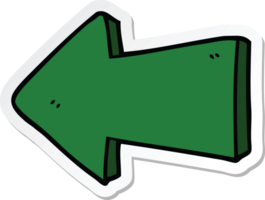 sticker of a cartoon pointing arrow png