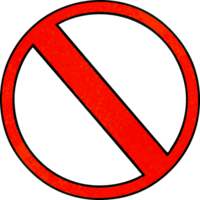 retro grunge texture cartoon of a not allowed sign png