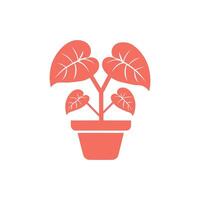 interior planta icono en blanco antecedentes. ilustración en de moda plano estilo vector