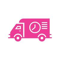Delivery truck icon on white background. illustration in trendy flat style vector