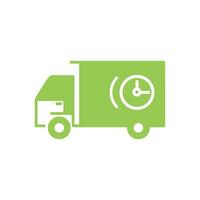 Delivery truck icon on white background. illustration in trendy flat style vector